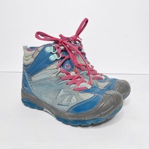Merrell Blue Capra Mid Waterproof Trail Hiking Boots Girls Size 13